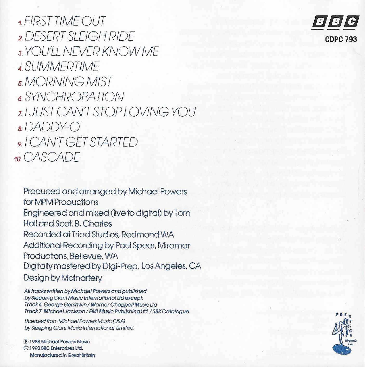 Middle of cover of CDPC 793
